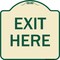 Signmission Parking Lot Exit Here Heavy-Gauge Aluminum Architectural Sign, 18" L, 18" H, TG-1818-23424 A-DES-TG-1818-23424 - alternate 1